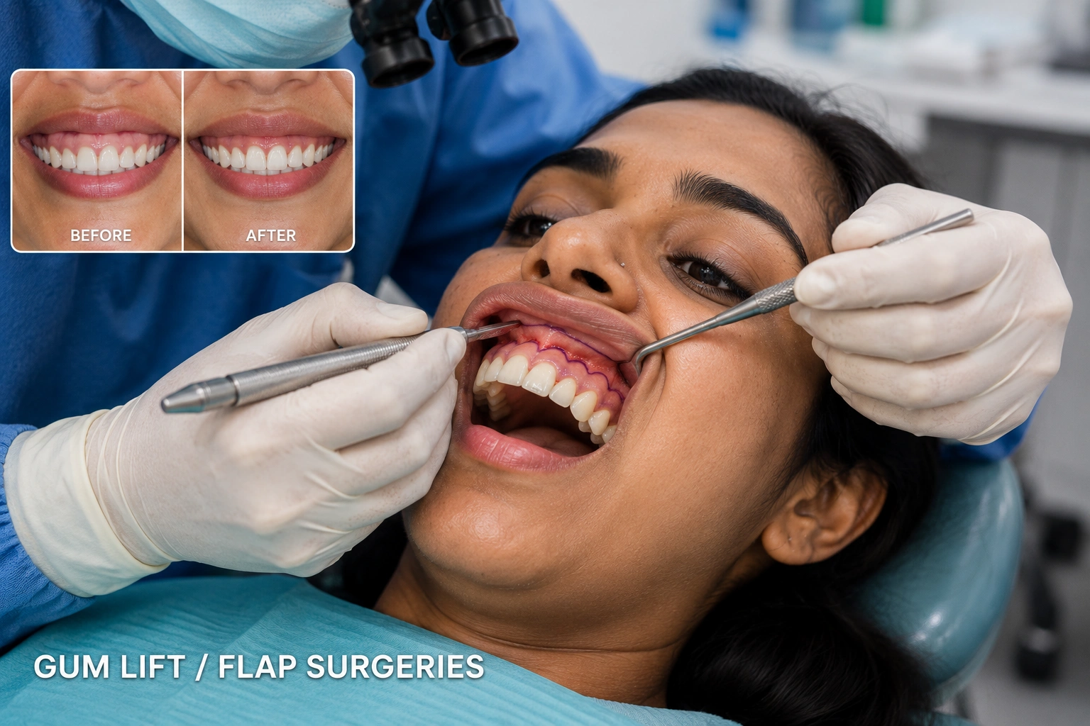 Periodontal consultation and gum health examination